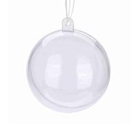 Oytrui 20Pcs Clear Plastic Ball, No Deformation PS Material with 3 Sizes, for Wedding Christmas Decoration Jewelry Accessories (8CM)