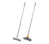 Oytrui 3 in 1 Floor Scrub Brush, Adjustable Long Handle Grout Scrub Brush with Angled Head and Stainless Steel Rods, for Bathroom Kitchen (Yellow-Green)