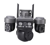 Oytrui 4G Security Camera, Triple Lens 360° PTZ Wireless Outdoor with PIR Motion Detection and Solar Powered, for Home Yard Shop Surveillance