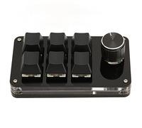 Oytrui 6 Key Mini Keypad, Programmable Mechanical Keyboard with Rotatable Knob, Detachable USB Cable for Gaming Office Music Editing