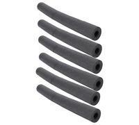 Oytrui 6pcs Foam Pipe Covers, Black EPE Spiral Cuttable Pipe Insulation Tube Sound Insulating, with Easy Cut to Fit, for Swimming Pool Handle Exercise Machine Door Handles
