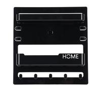 Oytrui Bedside shelf organizer, wall mount storage with large space and hooks, for phone remote glasses keys, no drilling installation, 9.4x9.1x2.1in (Black)