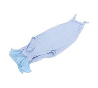 Oytrui Cat Recovery Suit, Lick and Bite Resistant with Adjustable Buckle, Open Tail Design for Eating and Sleeping, Soft Fabric for Post Surgery Wear, Light Blue (M)