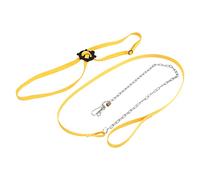 Oytrui Harness Leash, Adjustable Soft Skin Friendly Reptile Leash for Turtles Lizards, with Finger Hoop for Outdoor Walking (L)