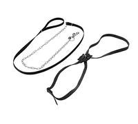 Oytrui Harness Leash, Adjustable Soft Skin Friendly Reptile Leash for Turtles Lizards, with Finger Hoop for Outdoor Walking (L)