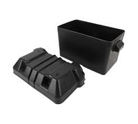 Oytrui RV Battery Box Anti Impact ABS Marine Automotive Boat Trailer Battery Box for Batteries Smaller Than 325x195x185mm