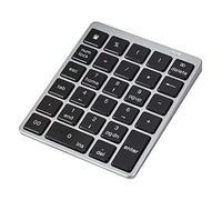 OYUEGE Bluetooth Number Pad, USB Wireless Numeric keypad 28 Keys Portable Mini Financial Accounting Rechargeable Numeric Pad for Laptop Desktop, PC Black