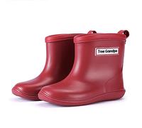 OYUEGE Completely Waterproof Measures Against the Rainy Season Non-slip Fashionable Ear Lift Design Convenient to Put On and Take Off Rain Boots for Kids Color-A 16.0cm