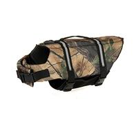 OYUEGE Dog Life Jacket, Camo with Reflective Stripes, Adjustable Dog Lifesaver Pet Life Preserver, High Buoyancy Swimsuit for Extra Large Dogs, Color-A, XL