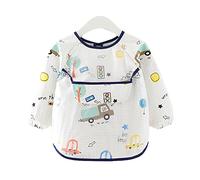 OYUEGE Full Sleeved Bib Baby Bibs Stay-dry Milk Catcher Bibs Waterproof Fabric Feeding Bibs Drooling Bibs New Born Baby Girl Gift Car 110 yards (recommended for 4-5 years old)