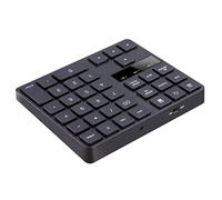 OYUEGE Wireless Numeric Keypad, 2.4G Number Pad 35-Keys Financial Accounting Rechargeable Number Keyboard for Laptop Desktop, PC Black
