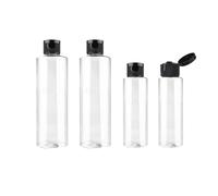 OYUUJII 4 Pcs Travel Bottles for Toiletries,100ML+250 ML Refillable Plastic Empty Squeeze Bottles Flip Cap Travel Size Toiletry Container Dispensing Toiletry Bottle for Liquid Lotion Toiletries