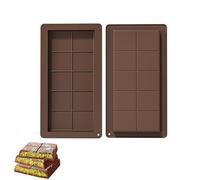 OYUUJII Deep Chocolate Bar Mould,2 Pcs Chocolate Bar Moulds Silicone 10 Cavity Large and Thick Chocolates Bars Molds for Filling Reusable Silicone Chocolates Mold for DIY Baking Candy Praline