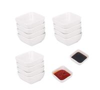 OYUUJII Dip Bowls,12 Pcs Square Sauce Bowls 3 Oz Small Dipping Bowl Soy Sauce Dishes Side Seasoning Dish Serving Bowl for Dips,Sauce,Snacks, Condiments,Spices,Nibbles,White