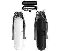 OYUUJII Electric Toothbrush Case,2 Pcs Electric Toothbrush Travel Case with Storage Bag Compatible with Oral B & Philips and Most Electric Toothbrushes(Black,White)