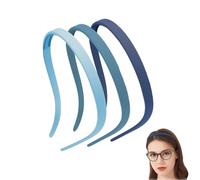 OYUUJII Headband for Glasses Wearers,3 Pcs Headband Sunglasses for Women Thin Headbands Square Headbands No Pressure Non-Slip No Headaches HairBands for Glasses and Everyday Use,Blue