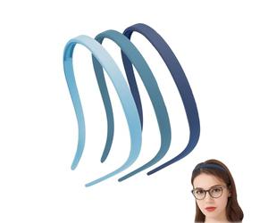 OYUUJII Headband for Glasses Wearers,3 Pcs Headband Sunglasses for Women Thin Headbands Square Headbands No Pressure Non-Slip No Headaches HairBands for Glasses and Everyday Use,Blue