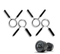 OYUUJII Spring Collar Clips,4 Pcs 30mm Weight Clips for Olympic Bars,Dumbbell Barbell Clips Collars Clamps Collars Lock Clip Spring Clamp Grippers for Weight Bar Dumbbells