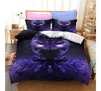 OYUXMAS Black Panther Duvet Cover Set of Kids,3D Printing Comforter Cover 2 Pieces Set-with 1 Pillowcases,100% Microfiber Soft Comfortable Durable Bedding Set - Single Size(No Comforter)