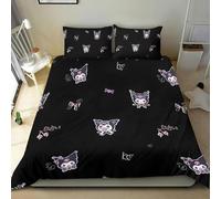 OYUXMAS Cartoon Kuromi Duvet Cover Super King Size -Lightweight Comforter Cover Set, 3 Pcs Super Soft Fade Resistant 100% Microfiber Duvet Covers with Zipper Closure(1 Duvet Cover & 2 Pillow Shams)