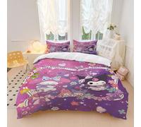 OYUXMAS Kuromi Duvet Cover Set Double Size, Kuromi Printed Bedding Duvet Cover for Kids Teens Girls,Quilt Cover Cute Theme Comforter Cover Warm Sweet Soft Breathable (No Comforter)