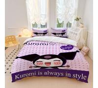 OYUXMAS Kuromi Duvet Cover Set King Size, Printed Bedding Duvet Cover for Kids Teens Girls,Kuromi Quilt Cover Cute Theme Comforter Cover Warm Sweet Soft Breathable (No Comforter)