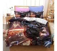 OYUXMAS Movie Bedding Set Double Size -Star-Series Wars Pattern Comforter Cover Set, 3 Pcs Super Soft Fade Resistant 100% Microfiber Quilt Cover with Zipper Closure(1 Duvet Cover & 2 Pillow Shams)