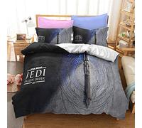 OYUXMAS Movie Bedding Set King Size -Star-Series Wars Pattern Comforter Cover Set, 3 Pcs Super Soft Fade Resistant 100% Microfiber Quilt Cover with Zipper Closure(1 Duvet Cover & 2 Pillow Shams)