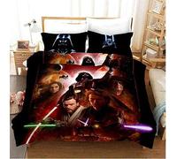 OYUXMAS Movie Bedding Set Super King Size -Star-Series Wars Pattern Comforter Cover Set, 3 Pcs Super Soft Fade Resistant 100% Microfiber Quilt Cover with Zipper Closure(1 Duvet Cover & 2 Pillow Shams)