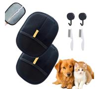 OYXYIGOUCL 2 Pcs Pet Hair Remover Electrostatic Gloves,Pet Hair Removal Glove,Electrostatic Pet Hair Remover Gloves for Furniture, Carpet, and Car Seats - Reusable Pet Grooming Tool (2)