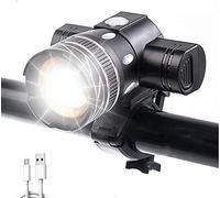 OYYMTE Bike Headlight, Super Bright 2000 Lumen XML-T6 Bicycle USB Rechargeable Front Light Waterproof Adjustable Focus 3 Modes Cycling for Night Safety Riding