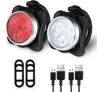 OYYMTE USB Rechargeable Bike Light Set, Super Bright Headlight Waterproof Front Lights, Adjustable Lighting Modes, Cycling for Road & Mountain