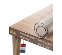 OZ HOME Transparent Table Protector 1.7mm-80X180cm, Waterproof PVC Table Protector - Table Protectors for Dining Room Tables - Heat/Scratch Resistant Table Protectors - Food-Safe Plastic Table Cover