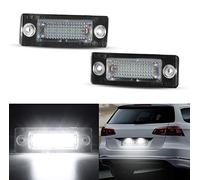 OZ-LAMPE 2 x LED Number License Plate Light for VW Caddy Golf Plus Jetta T5 7H 7J Touran,18 SMD White light with Canbus Error Free Waterproof Number Plate Lamps Assembly, Rear Lamps