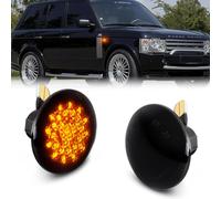 OZ-LAMPE 2Pcs LED Side Indicator for Range Rover L322 2002-2012, Amber LED Turn Signal Light Repeater, Canbus Design Error Free Side Marker, Smoked Lens, OEM # XGB500020A