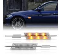 OZ-LAMPE 2X LED Side Indicator Turn Signal Light for BM-W E90 E91 E92 E93 E60 E61 E82 E88, 3/5/1 Series Side Repeaters Marker (Clear Lens)