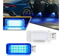 OZ-LAMPE LED Car Door Light for Audi A2 A3 A4 A5 A6 A7 A8 S3 S4 S5 S6 S8 RS4 RS6 R8 Q5 Q7 TT Roadster, Blue Car Led Interior Light, Door Welcome Light with 18 SMD LEDs, Blue LED Courtesy Light