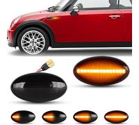 OZ-LAMPE LED Dynamic Side Indicator Compatible for BMW MINI Cooper R50 R52 R53 2001-2006, Smoked Canbus Error Free Sequential, 2Pcs