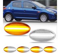 OZ-LAMPE LED Dynamic Side Indicator for For Peugeot 107 1007 108 206 301 307 407 4007 607 Expert Partner Traveller 207, Side Repeaters for Citroen C1 C2 C3 C5 C6 Xsara Picasso Berlingo Jumpy, 2Pcs