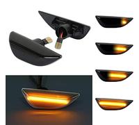 OZ-LAMPE LED Dynamic Side Indicator for V-auxhall O-pel Mokka 2012-2016 Mokka X 2016~ Chevrole-t Trax 2013~, Side Indicator Flowing Side Marker Repeater, Smoke Lens, 2PCS