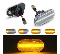 OZ-LAMPE LED Side Marker Light, Dynamic Turn Signal Light Direction Indicator Lights for Renaul-t Clio1 Clio 2 Megane Megane 1 Kangoo Laguna 1 Twingo, Blinker Lamp Side Repeater Clear Lens