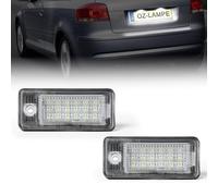 OZ-LAMPE Number Plate Light for Audi A3 S3 A4 S4 RS4 A5 A6 C6 A8 S8 Q7 RS4 RS6, 2 x LED Rear License Plate Lamps with Canbus, Error Free Waterproof Rear Lamps