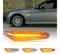 OZ-LAMPE Side Indicator,2 XDynamic LED Side Marker 18 SMD Amber Turn Signal Light Blinker Lamp with CAN-bus Error Free Clear Compatible for BMW E46 E36 E90 E60 E81 E82 E87 E88 E92 E93 E84 E83 E53