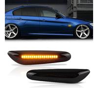 OZ-LAMPE Side Indicator, 2Pcs Side Repeater Compatible for BMW E90 E60 E46 E91 E92 E93 E61 E53 X3 E83 X 1 E84 E81 E82 E87 E88, LED Turn Signal Light Canbus Error Free Side Repeater Marker Blinker
