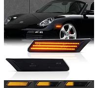 OZ-LAMPE Turn Signal Light, Dynamic Side Indicator Non-Polarity Error Free Side Marker Repeater Smoked Lens Compatible for Porsche 911 typ 997 2004-2012 Boxster 987 2005-2012 Cayman 987C 2006-2012