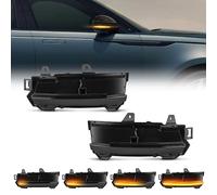 OZ-LAMPE Wing Mirror Indicator for Land Rover Discovery Sport L550 Range Rover Evoque Velar L560, Dynamic LED Turn Signal Lights for Jaguar F-Pace X761 E-Pace X540, Flowing Sequential Indicator