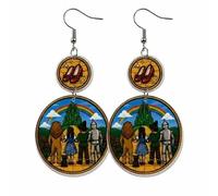 Oz Themed Off to See the Wizard Dorothy Costume Earrings for Women