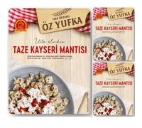 Oz Yufka Fresh Kayseri Style Ravioli manti Pasta 500 Gramm x 3 Packs by Pufai Grocery