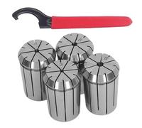 OZ25 Lathe Collet Chuck, 4Pcs Dia3,Dia4,Dia5,Dia6 CNC Milling Machines Spring Steel Collet Chucks High Accuracy Clamping Chuck with Spanner, for CNC Engraving Machines