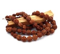 OzaarChawk Rudraksha Mala Beads Necklace With 108 Prayer Beads for Japa, Meditation, And To Increase Calmness, Wood, No Gemstone